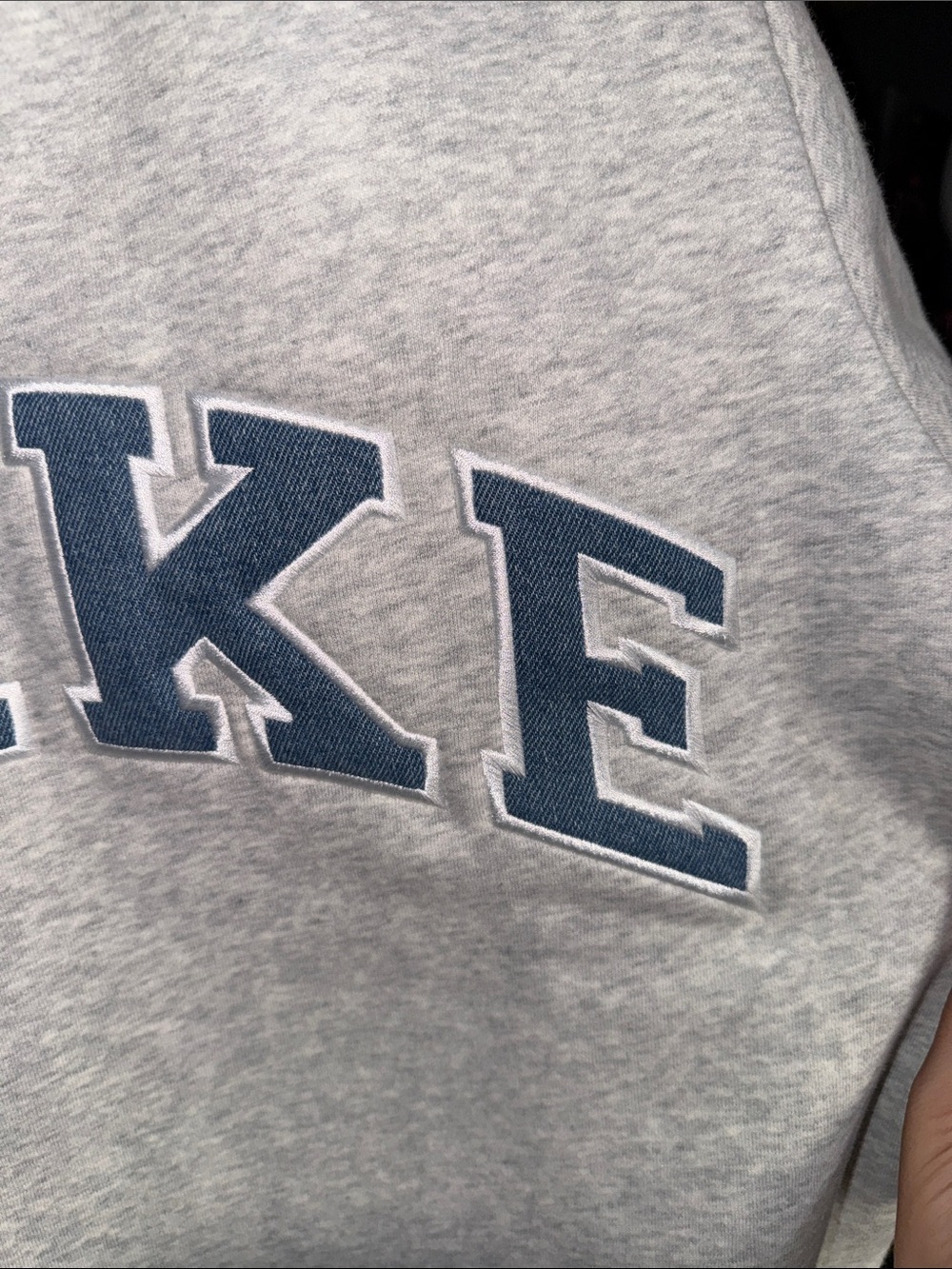 Parke Light Gray Crewneck Sweatshirt with Blue Arch Logo - Picture 5 of 7